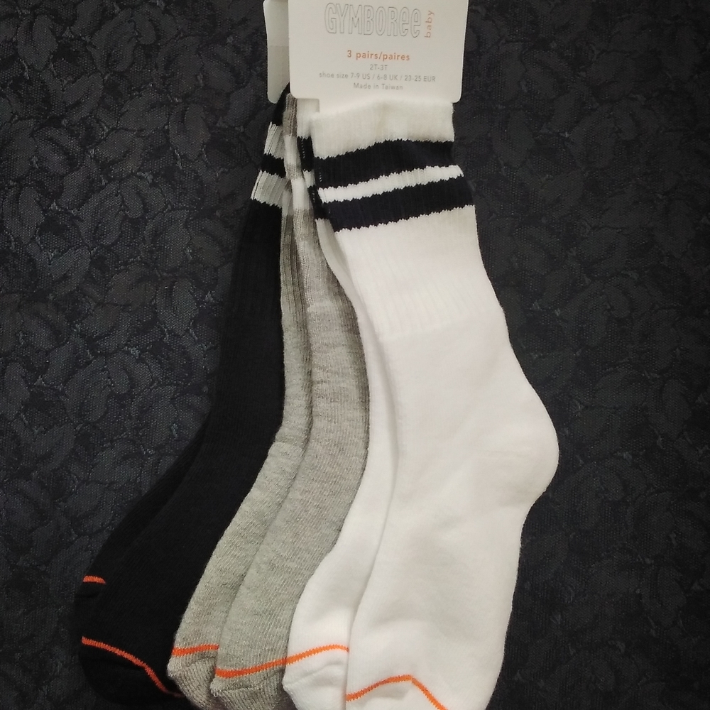 Gymboree 3 pack Tube Socks 2T-3T